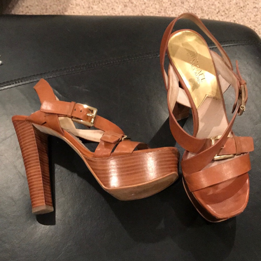 Michael Kors brown heeled sandals